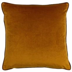 Furn Gemini Velvet Double Piped Pumpkin Cushion Cover 20'' X 20''