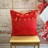 Reindeer Velvet Christmas Cushion Cover 18" X 18" 1 Reindeer Velvet Christmas Cushion Cover 18" X 18" -Ideal Shop reindeer red gold 2