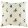 Oakwood Watercolour Robin Repeat Natural Cushion Covers 17'' X 17'' -Ideal Shop robin repeat 1