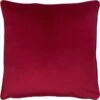 Opulence Soft Velvet Piped Scarlet Cushion Covers 22'' X 22''