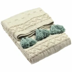 Furn Boho Tufted Cotton Throw Sea Foam 130cm X 180cm -Ideal Shop seafoam 1 c5146917 64dc 49b6 93ff 038feff34ee5