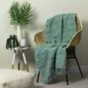 Furn Motti Woven Tufted Stripe Throw Seafoam 130cm X 180cm -Ideal Shop seafoam 3