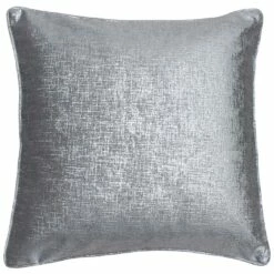 Venus Metallic Shimmer Silver Cushion Covers 18'' X 18''