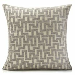 Novo Chenille Silver Cushion Cover 18'' X 18''