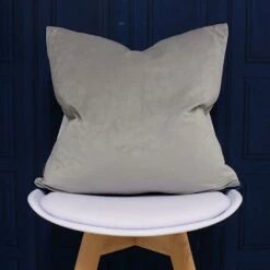 Meridian Piped Velvet Silver Grey & Navy Filled Cushions 22'' X 22'' 5 Meridian Piped Velvet Silver Grey & Navy Filled Cushions 22'' X 22'' -Ideal Shop silvernavy 2 789e5925 224c 4267 b554 79e0c24a5270