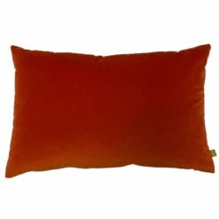 Furn Contra Velvet Linen Reverse Tangerine Cushion Cover 16'' X 24''