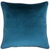 Meridian Piped Velvet Teal & Navy Blue Cushion Covers 22'' X 22'' -Ideal Shop tealnavy 1