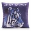 Go Get 'Em Tiger Velvet Cushion Cover 18" X 18"