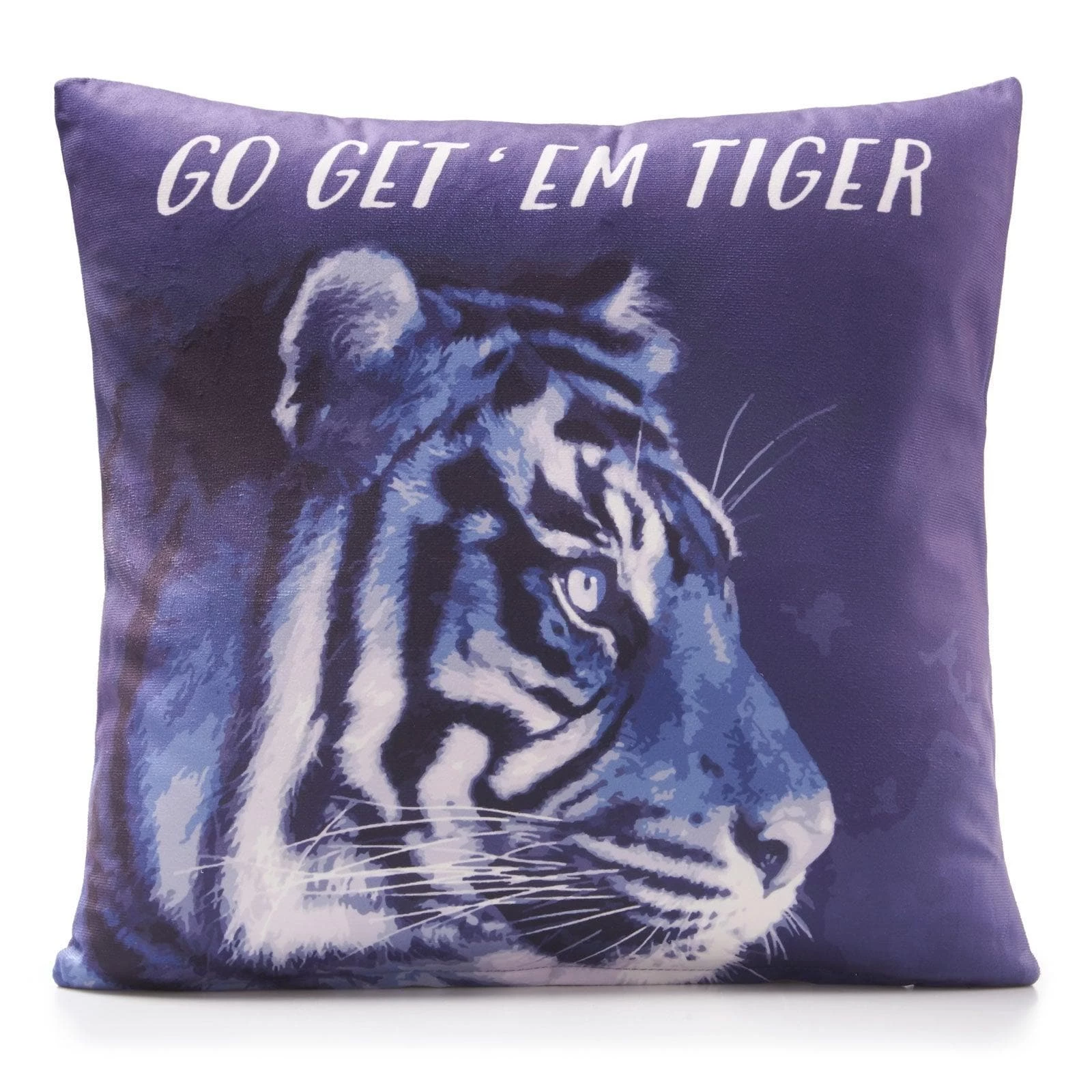 Go Get 'Em Tiger Velvet Cushion Cover 18" X 18" 3 Go Get 'Em Tiger Velvet Cushion Cover 18" X 18"