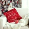 Christmas Tinsel In A Tangle Red Cushion Cover 17'' X 17'' 1 Christmas Tinsel In A Tangle Red Cushion Cover 17'' X 17'' -Ideal Shop tinsel red 2