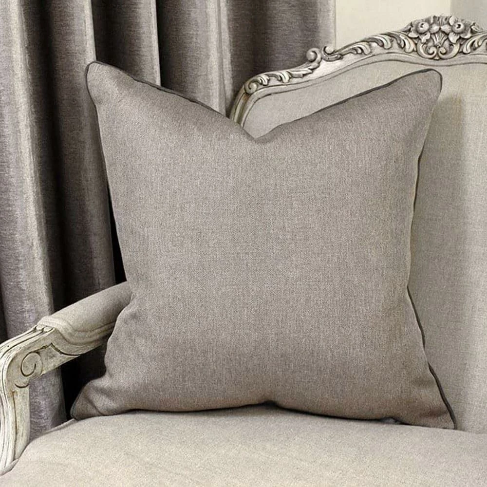 Bellucci Plain Piped Trim Tobacco Filled Cushions 18'' X 18'' 4 Bellucci Plain Piped Trim Tobacco Filled Cushions 18'' X 18'' - Image 2