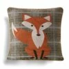 Vixen Fox Tweed Woven Tapestry Cushion Cover 18" X 18" -Ideal Shop vixen